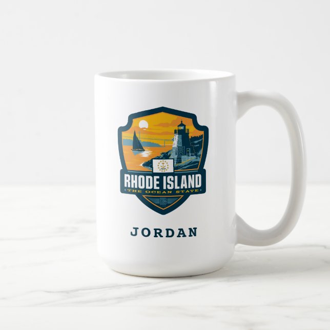 Caneca De Café Orgulho Estatal | Rhode Island (Direita)