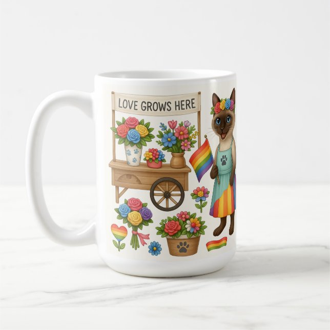 Caneca De Café Orgulho Gato - Peitos LGBTQ inspirados em Gato (Esquerda)