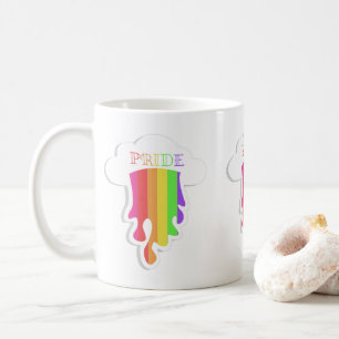 Caneca De Café Orgulho gay de chuva arco-íris