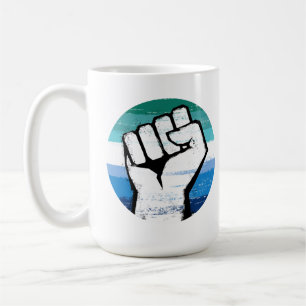 Caneca De Café Orgulho Gay do Punho em Círculo Impresso