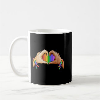 Caneca De Café Orgulho gay Gif LGBT Sorvete Arco-Íris Tee