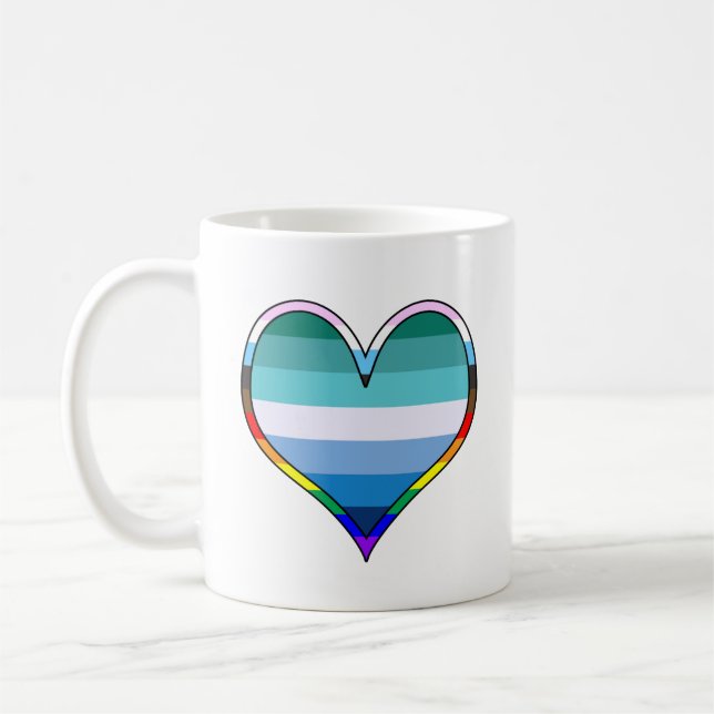 Caneca De Café Orgulho gay Heart (Esquerda)