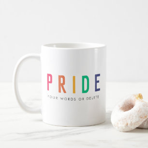 Caneca De Café Orgulho   Gay LGBTQ Arco-Íris Moderno