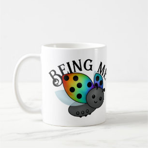 Caneca De Café Orgulho gay Rainbow Ladybug