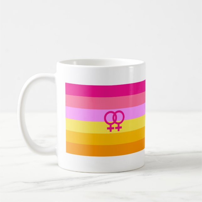 Caneca De Café Orgulho Lesbiana Dawn WLW (Esquerda)