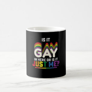 Caneca De Café Orgulho LGBT É Gay Aqui Ou Sou Apenas Eu