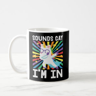 Caneca De Café Orgulho LGBT Soa gay Eu estou no unicórnio arco-ír