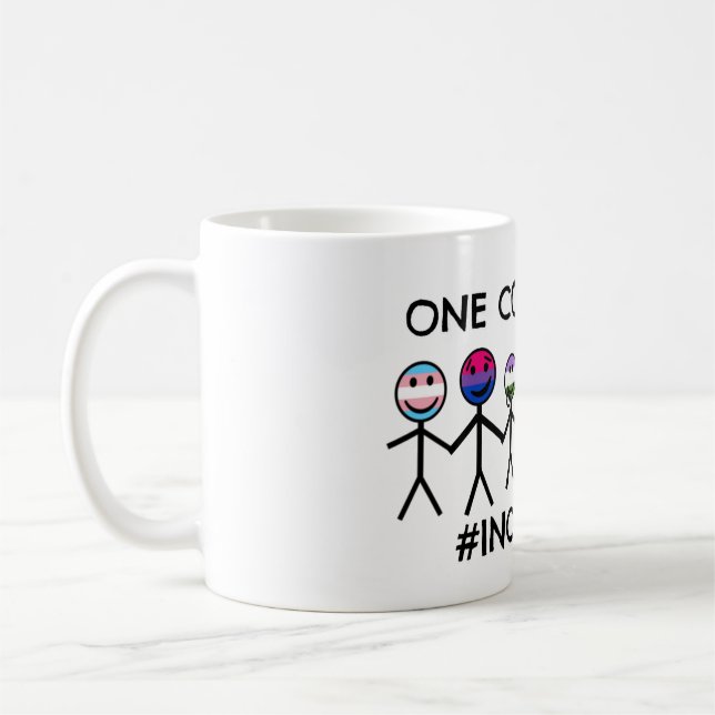 Caneca De Café Orgulho LGBT Um Comunidade (Esquerda)