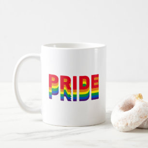 Caneca De Café Orgulho lgbtq lgbtq gay arco-íris cores retro