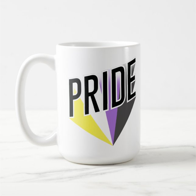 Caneca De Café Orgulho Não Binário Explode (Esquerda)