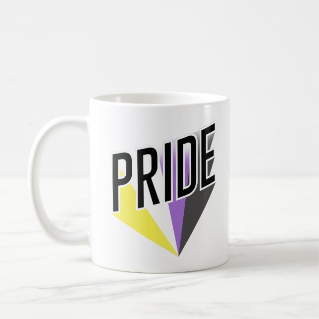 Caneca De Café Orgulho Não Binário Explode (Esquerda)