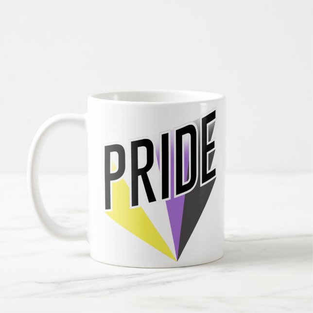 Caneca De Café Orgulho Não Binário Explode (Esquerda)