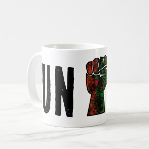 Caneca De Café orgulho negro punho vermelho verde bandeira pan-af