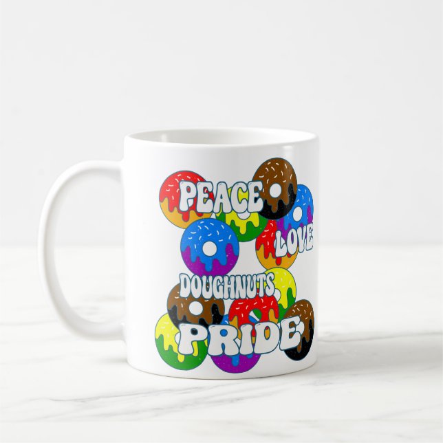 Caneca De Café Orgulho Paz Amor Donuts  (Esquerda)