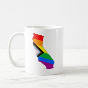 Caneca De Café Orgulho Progressivo LGBTQ do Estado da Califórnia
