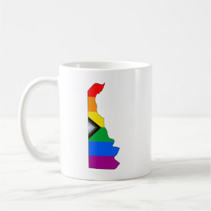 Caneca De Café Orgulho Progressivo LGBTQ do Estado de Delaware
