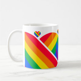 Caneca De Café Orgulho Rainbow Heart