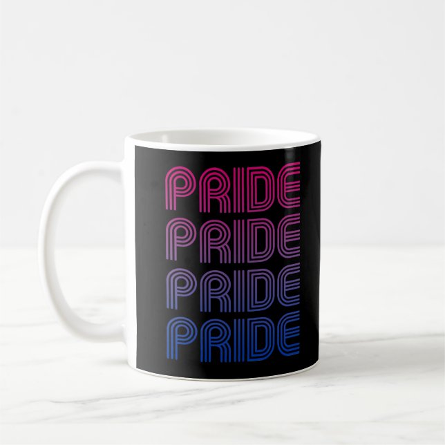 Caneca De Café Orgulho Retro Bissexual (Esquerda)