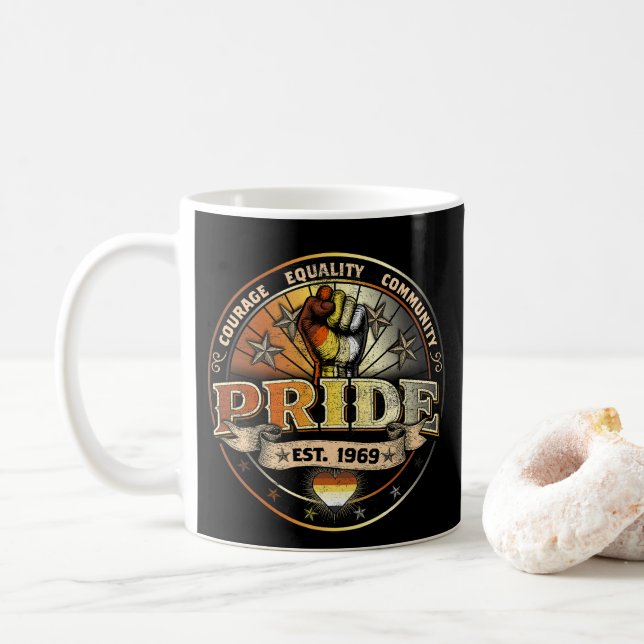 Caneca De Café Orgulho Urso est. 1969 (Com Donut)