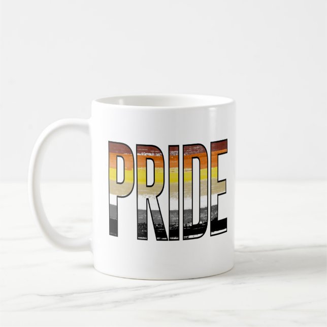 Caneca De Café Orgulho Urso Palavra (Esquerda)