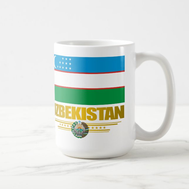 Caneca De Café "Orgulho Uzbeque" (Direita)