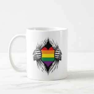 Caneca De Café Orgulho Vintage Camisa Rasgada Vetor Design_1