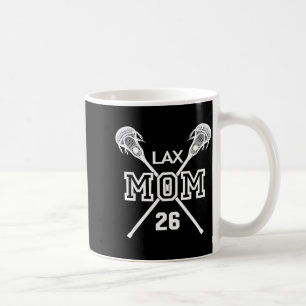 Caneca De Café Orgulhosa ama mãe de lacrosse #26 jogador de lax n