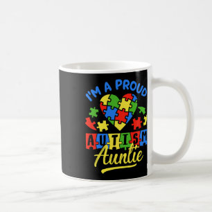 Caneca De Café Orgulhosa Autismo Tia Conscientista