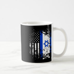 Caneca De Café Orgulhosa bandeira americana israelense Orgulho pa