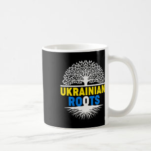 Caneca De Café Orgulhosa Bandeira Nativa Ucraniana Ucrânia Raiz U