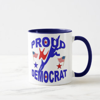 Caneca de café orgulhosa de Democrata