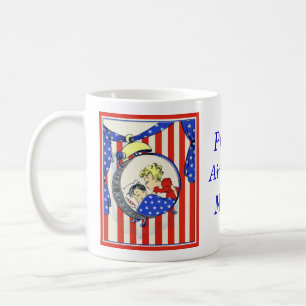 Caneca De Café orgulhosa estampa de design vintage da Força Aérea