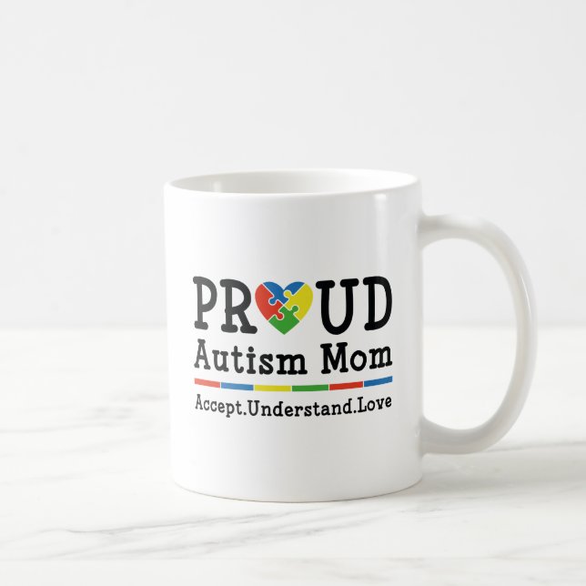 Caneca De Café Orgulhosa Mãe de Autista (Direita)