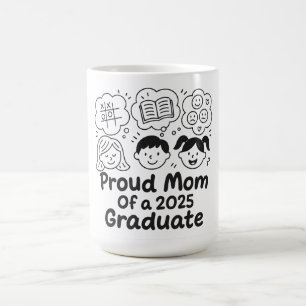 Caneca De Café Orgulhosa Mãe de Graduado em Psicologia Infantil e