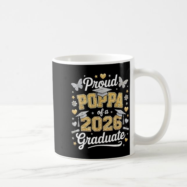 Caneca De Café Orgulhosa mãe de um formando da turma de 2026 (Direita)