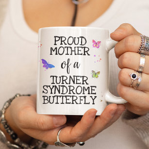 Caneca De Café Orgulhosa mãe de uma borboleta da síndrome de Turn
