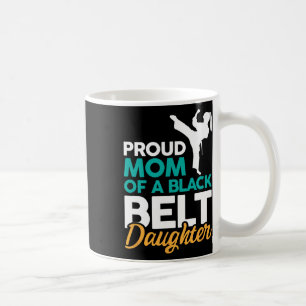 Caneca De Café Orgulhosa Mãe De Uma Filha Negra Do Cinturão 14
