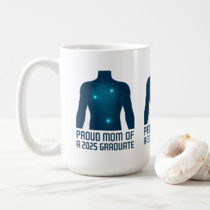 Caneca De Café Orgulhosa Mãe do Graduado em Biomedicina de 2025