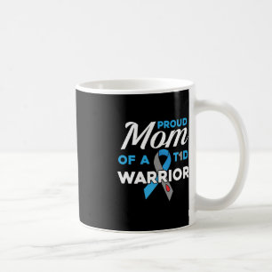 Caneca De Café Orgulhosa Mãe Do Guerreiro Da Diabetes, Sensibiliz