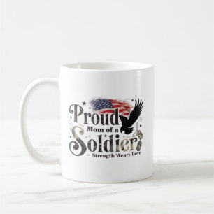 Caneca De Café Orgulhosa Mãe Militar Orgulho do Soldado Arte