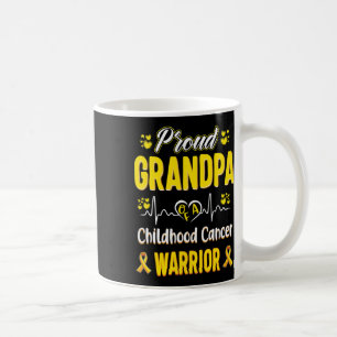 Caneca De Café Orgulhosa Vovô Criança Cancer Conhecimento do Guer