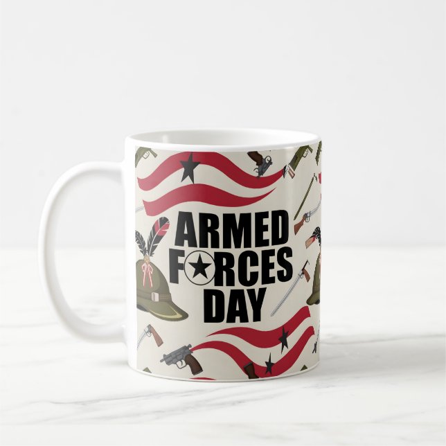 Caneca De Café Orgulhosas Forças Armadas Apoiadoras (Esquerda)