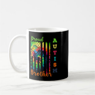 Caneca De Café "Orgulhoso Autismo Irmão Tie Dye Flag Autism Awar