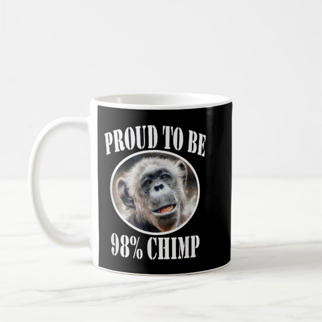 Caneca De Café Orgulhoso De Ser 98 Chimp (Esquerda)