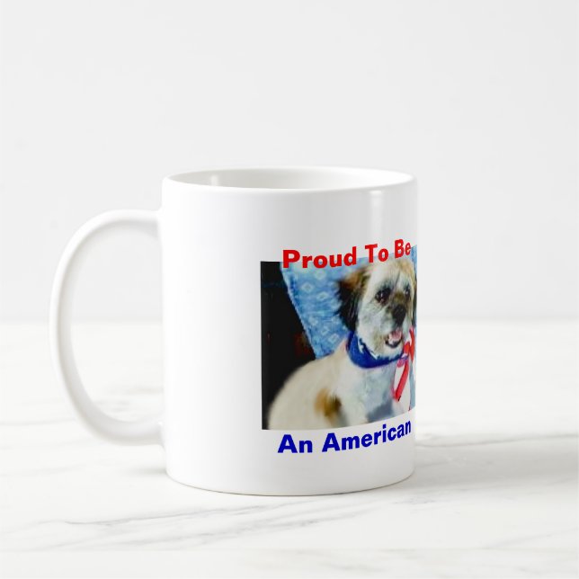 Caneca De Café Orgulhoso De Ser Americano (Esquerda)