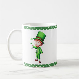 Caneca De Café Orgulhoso de ser irlandês com um Leprechaun