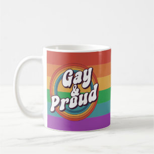 Caneca De Café Orgulhoso & Gay Orgulho LGBTQ+