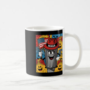Caneca De Café Orgulhoso Mega Lixo Suporte ao Trump Lixeira Carto