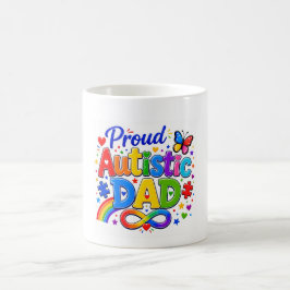 Caneca De Café Orgulhoso Pai Autista Colorido