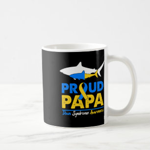 Caneca De Café Orgulhoso Papai Tubarão Dia de Conscientização sob